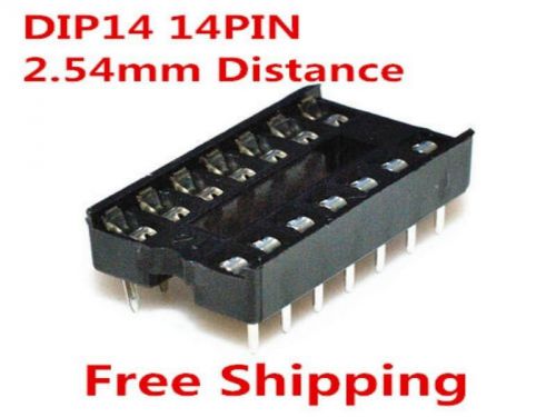 10x dip-14 2.54mm distance 14pin ic socket pic socket ic base slot high-quality for sale