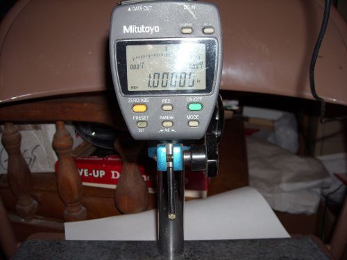 Mitutoyo   id-f125e digital dial test indicator gauge with granite stand  nice for sale