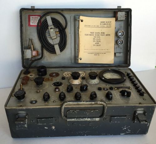 Vintage 1962 US Army/Navy Military Test Set Electron Tube Tester TV-7A/U