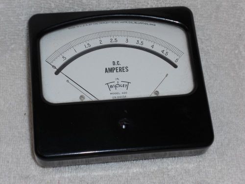Vintage Triplet Model 430 -  0 - 5  D.C. Amperes  - Model 420 - EUC