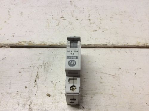 Allen Bradley H070 1492-CB1 Ser B 1 Pole 7 Amp Circuit Breaker 1492CB1