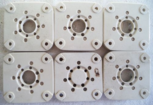 (6) NOS Johnson 7-Pin Ceramic Type 122-237-1 Tube Socket for 813 &amp; Like Base N/R