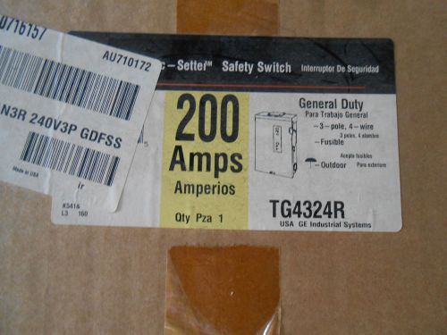 GE TG4324R SAFETY SWITCH 200 AMP 240 VOLT DISCONNECT