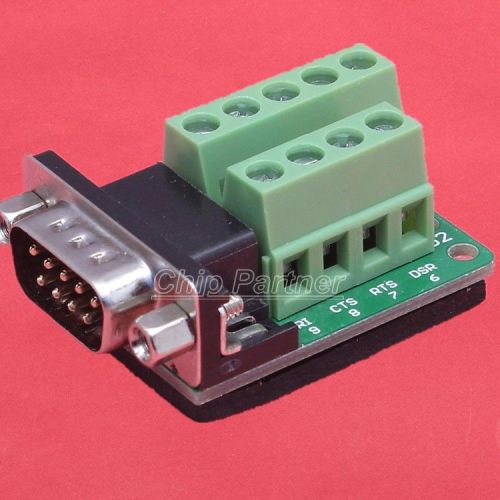 Db9-g2 db9 nut type connector 9pin male adapter terminal module rs232 for sale