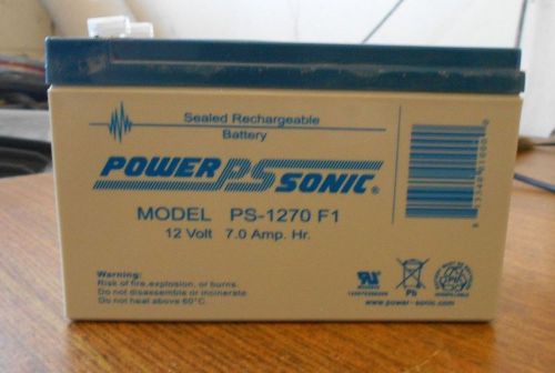 NEW POWER SONIC RECHARGEABLE BATTERY PS-1270 F1 12V 7AH