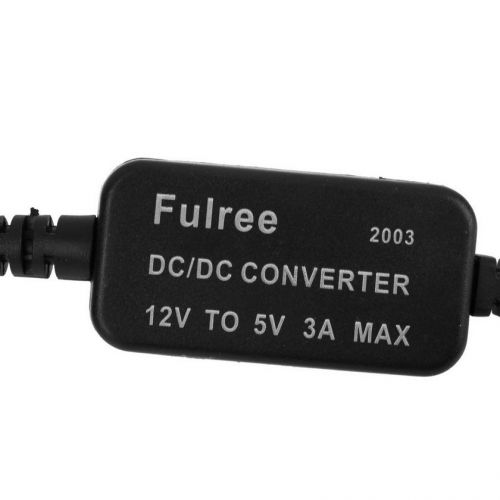 DC 12V to 5V 3A Step down Converter Regulator to 2 Female USB Output for Car &amp;