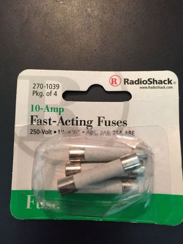 Fast-Acting  10-Amp 250-Volt Fuses #270-1039 By RadioShack