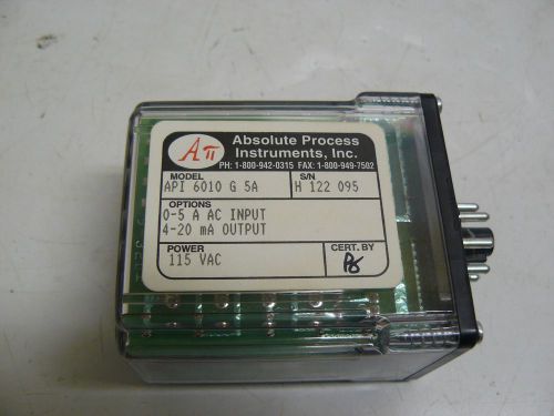 NEW ABSOLUTE PROCESS INSTRUMENTS API-6010-G-5A ACDC TRANSMITTER PLUG-IN 115 VAC