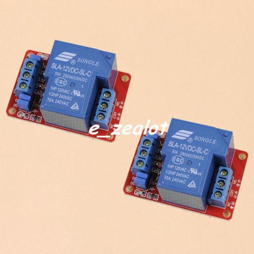 2pcs 30a 1-channel relay module with optocoupler h/l level triger 12v for sale