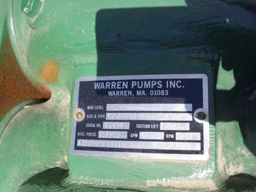 Warren  pump...   screw pump..   640 gpm   ..2180 rpm  new oem for sale