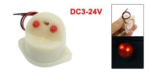 DC3-24V Industrial Discontinuous Sound Electronic Alarm Buzzer 85dB White