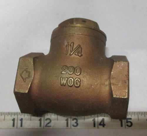 Brass 1-1/4&#034; swing check valve 200 wog, 200 psi for sale