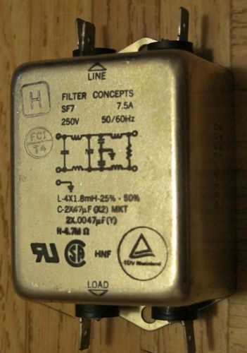 Filter Concepts SF7 7.5A 250VAC EMI line filter