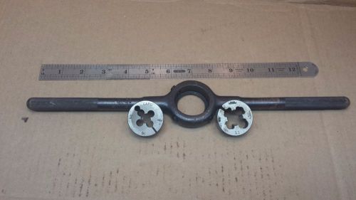 Gtd greenfield mass 1 1/2&#034; die handle wrench w/gtd 5/8&#034;-11 &amp; card 3/8&#034;-16 dies for sale