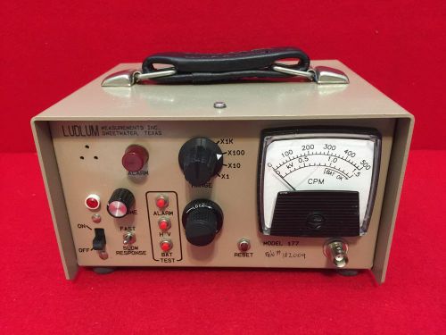 Ludlum model 177 calibrated w/new rechargeable battery for portable or bench use for sale