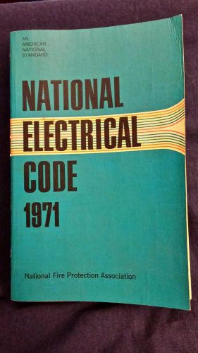 National electrical code 1971 paperback book     NFPA No 70-1971  AHSI C1-1971