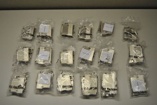 NEW (LOT OF 18) ITT CANNON SIZE 25 STR DSUB BACKSHELL PN: DB121073151