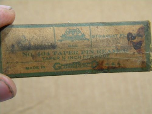 #2/0 &amp; #3/0 steel straight flute taper pin reamer - lot of 2,1/4&#034; per foot taper for sale