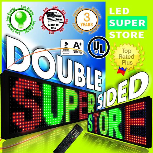 Led sign double sided 22&#034; x 98&#034; tricolor p30 programmable outdoor message for sale