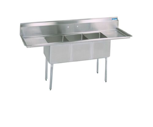 3 Compartment Sink 108&#034;x35 13/16&#034;, 20&#034;x30&#034;x14&#034; bowl BBKS-3-2030-14-24T