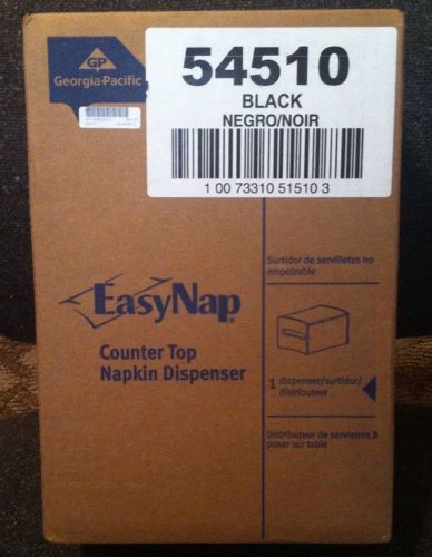 Georgia Pacific EasyNap Counter Top Napkin Dispenser NEW in BOX Black 54510