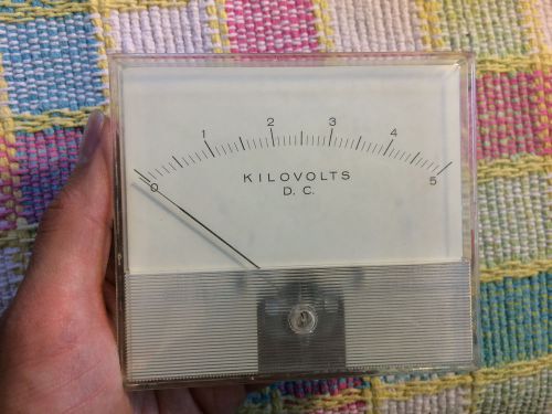 Vintage hoyt model 2045 dc kilovolts meter kc gauge measures 0-5 for sale