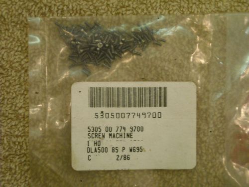 Lot of 100 5305 00 774 9700 machine screws, 0-80 threads, flat countersunk for sale
