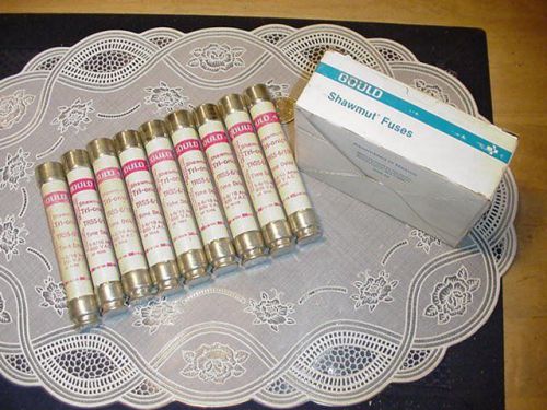 Box of Nine (9) Gould Shawmut TRS5-6/10R Tri-onic Fuses Time Delay NEW IN BOX!