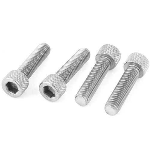 M5 x 20mm stainless steel knurled head hex socket cap screw bolt 4pcs for sale