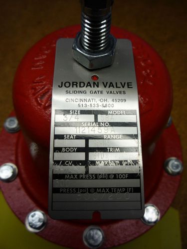 Jordan I&amp;M58 Natural Gas Back Pressure Regulator Valve