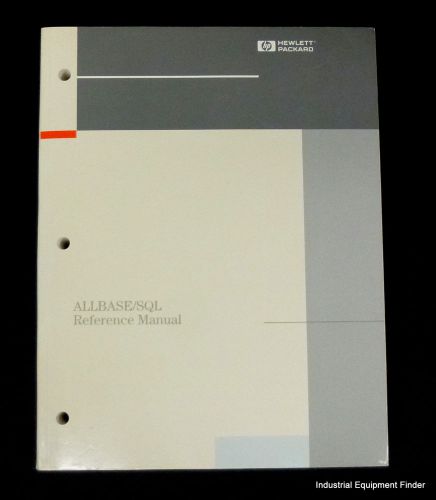 HP ALLBASE/SQL Reference Manual 36217-90189