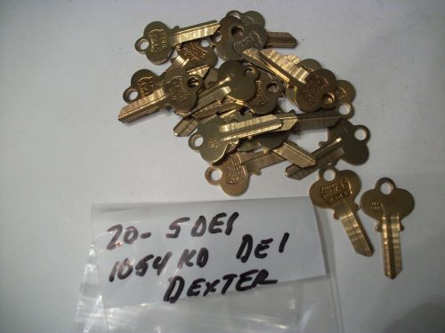 Locksmith LOT of 20, Key Blanks For DEXTER Locks, Star 5DE1, 1054KD, DE1