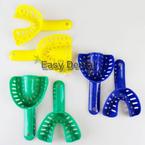 12pcs Autoclavable Dental Impression Tray Plastic High Quality 3sizes Dentist