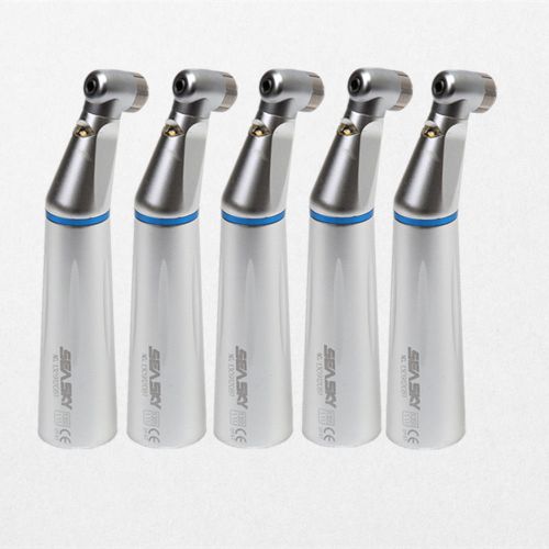 5x Dental Fiber Optic Contra Angle Low Speed LED Handpiece Inner water Spray THY