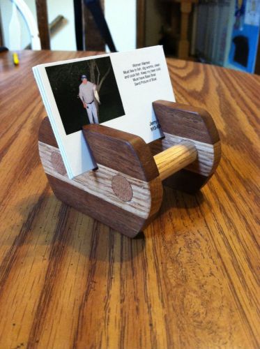 Walnut and Oak handmade business card holder