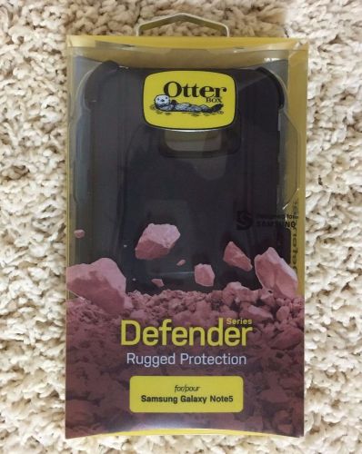 New Otterbox Defender Series Case Cover For Samsung Galaxy Note 5 Black