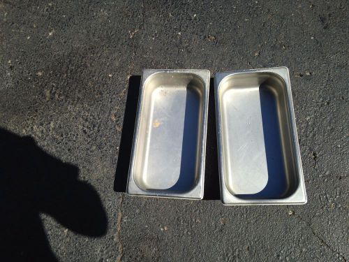 quarter stainless steel steam table pans set of 2