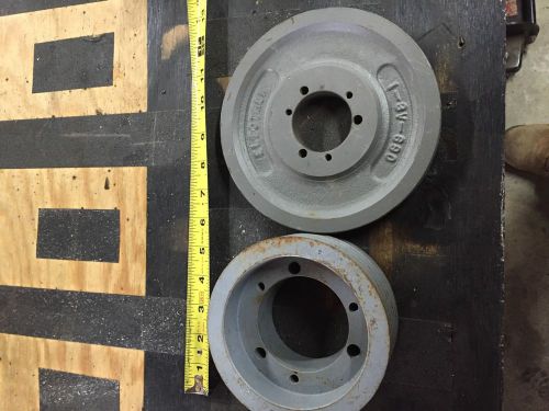 2 cast iron/ steel vee belt pulleys single &amp; 5 row for electric motors electron for sale