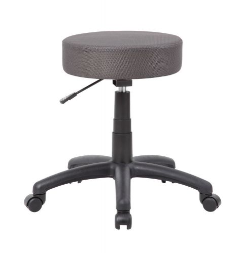 Height Adjustable Stool with Double Wheel Caster Charcoal Gray