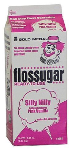 Cotton Candy Sugar Floss Silly Nilly-Pink Vanilla 3.25lb(1.47 kg) Pink Vanilla