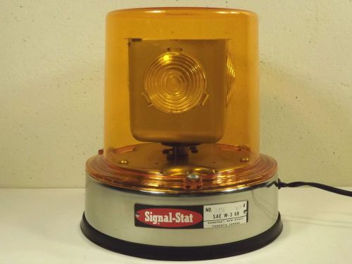 Vintage signal stat 379 amber rotating beacon 12 volt nos for sale