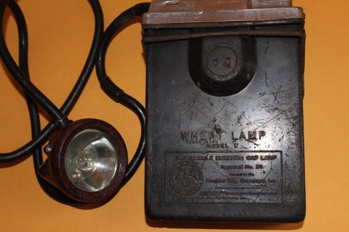 Antique c1939 wheat lamp model &#034;w&#034; koehler permissible blasting mining cap for sale