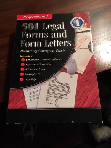 501 LEGAL FORMS AND FORM LETTERS CD PROGRAM