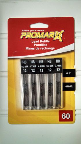 PROMARX HB #2 0.7 MM Lead Mechanical Pencil Refill Pack of 60 pieces Lot of 4