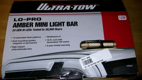 Ultra-Tow Amber LED Mini Lightbar 24 LEDs, 12 Watts, 12 Volts
