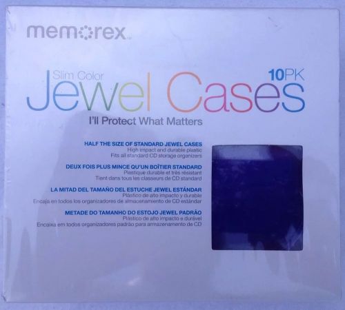Memorex CD/DVD Jewel Cases with Clear Tray 10 Pack C2 New In The Box