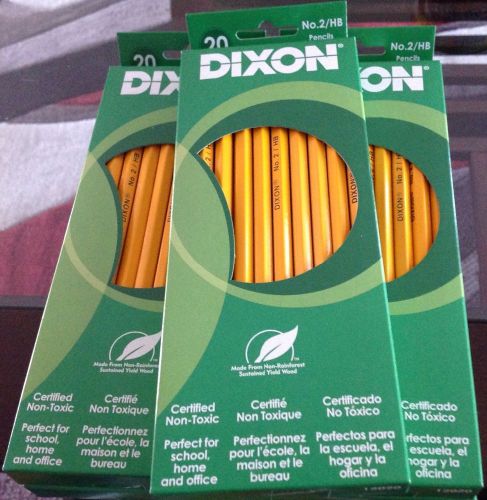 100 Dixon pencils No2 new five packs of 20 back to school special