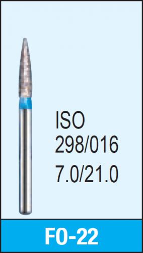 MANI DIA-BURS FO-22 Flame Ogival Standard Grit Dental Diamond Burs 30 pcs