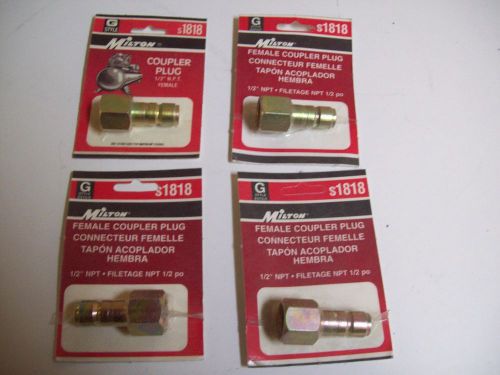 MILTON S1818 FEMALE G-STYLE 1/2&#039;&#039; AIR FITTING - LOT OF 4 - NEW - FREE SHIPPING