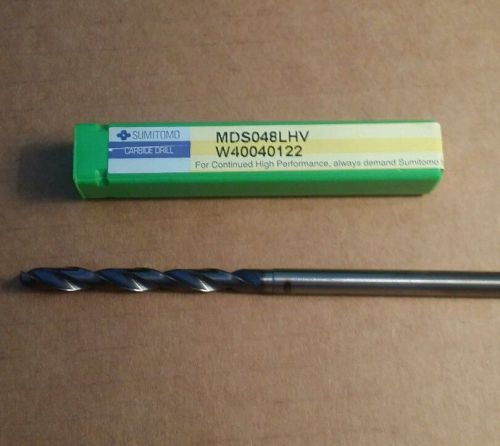 Brand New Sumitomo MDS048LHV (.1890) Coolant-thru Carbide Drill